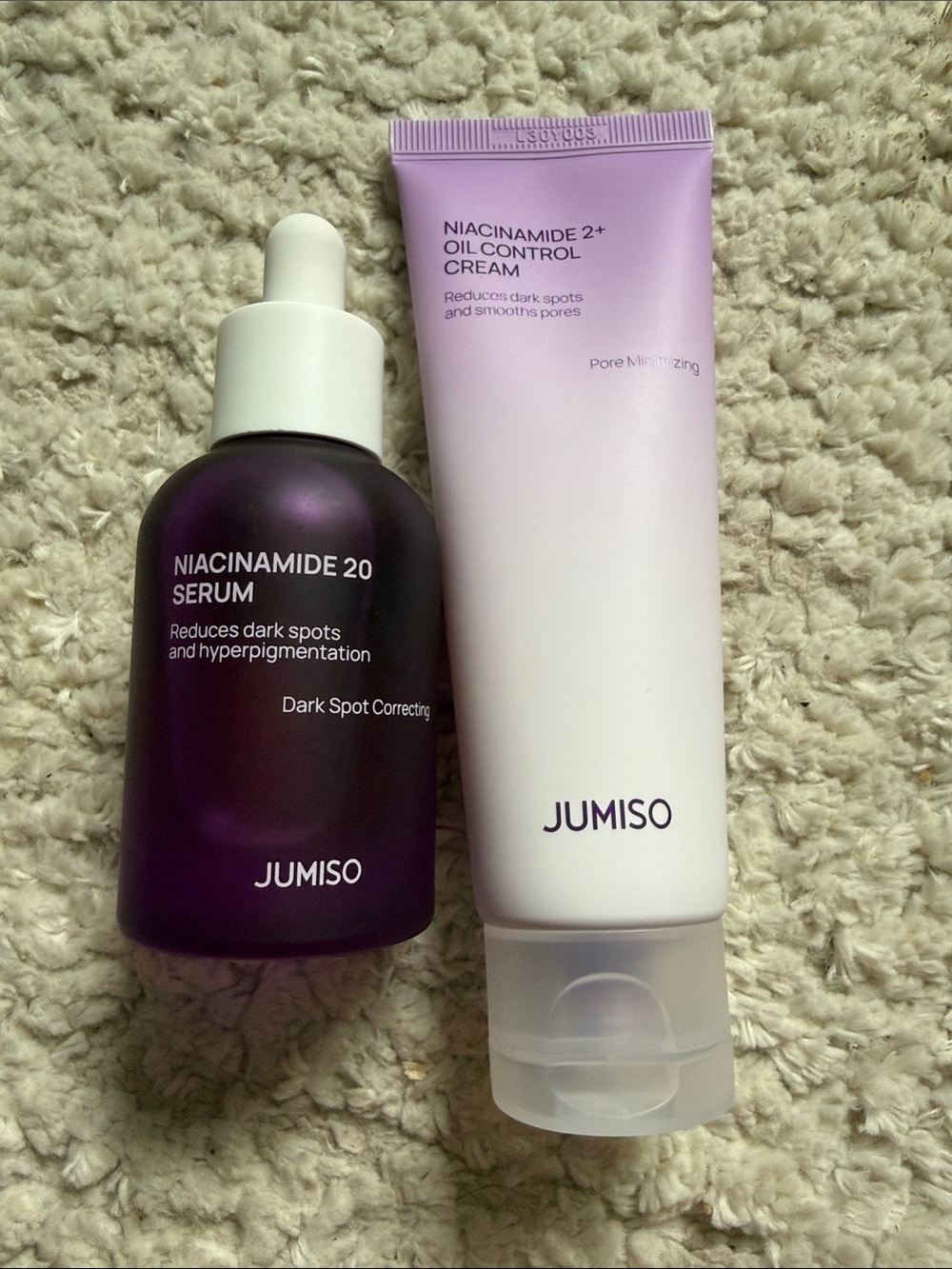 Niacinamide 20 Serum & Niacinamide 2+ Oil Control Cream - Purple/White